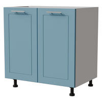 UNTERSCHRANK Bari D11/80 Weiß / RAL 5024 pastellblau 80 / 50 / 82cm - Blau/Weiß, Holz/Holzwerkstoff (80/82/50cm) - Feldmann-Wohnen