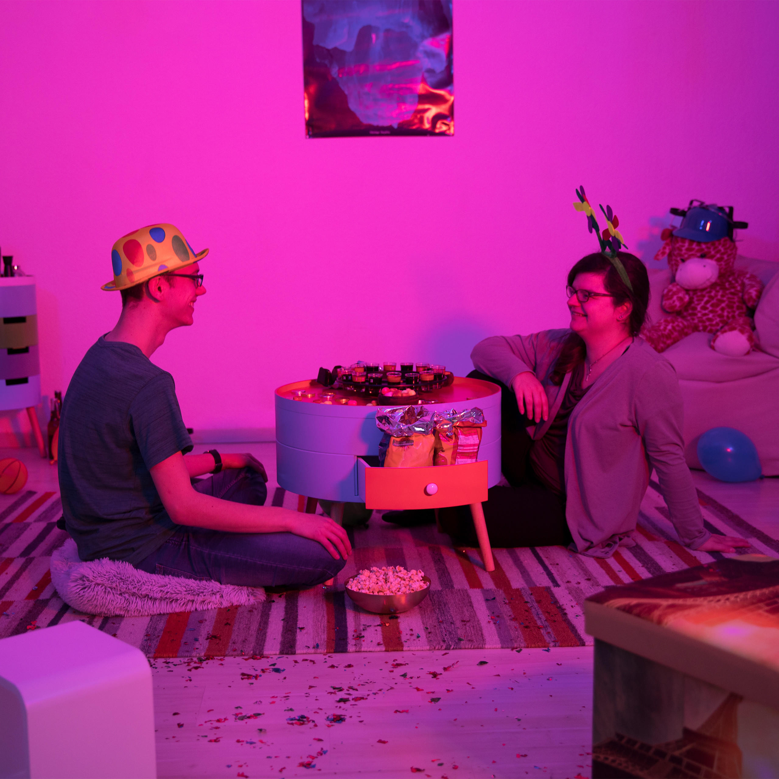 ROULETTE Trinkspiel - Multicolor, Glas/Kunststoff (30/30cm) - Relaxdays