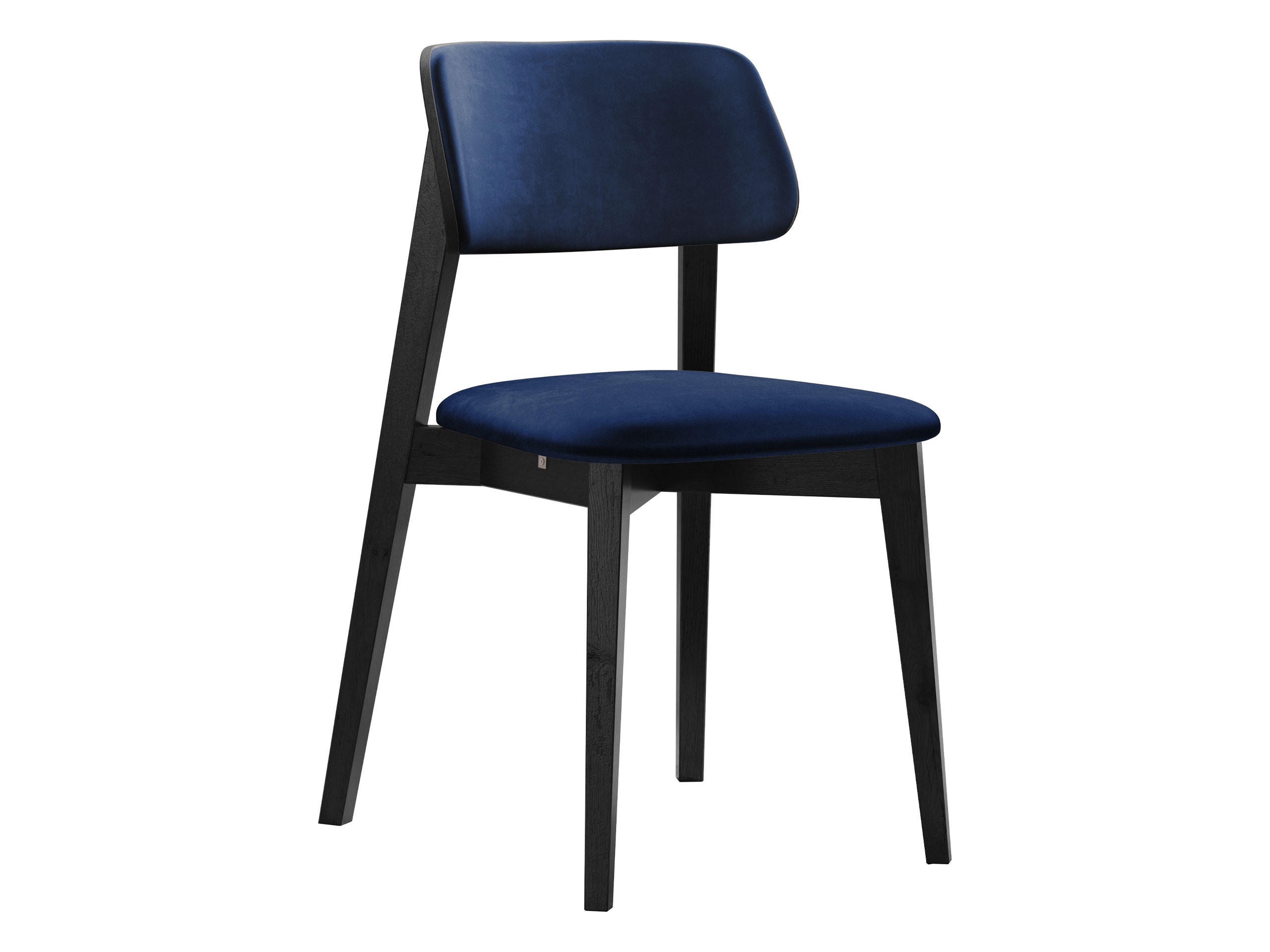 WOHNZIMMER STUHL KT63/C, Holzfarbe: Schwarz - Blau/Schwarz, Holz/Textil (47/80/49cm) - MIRJAN24