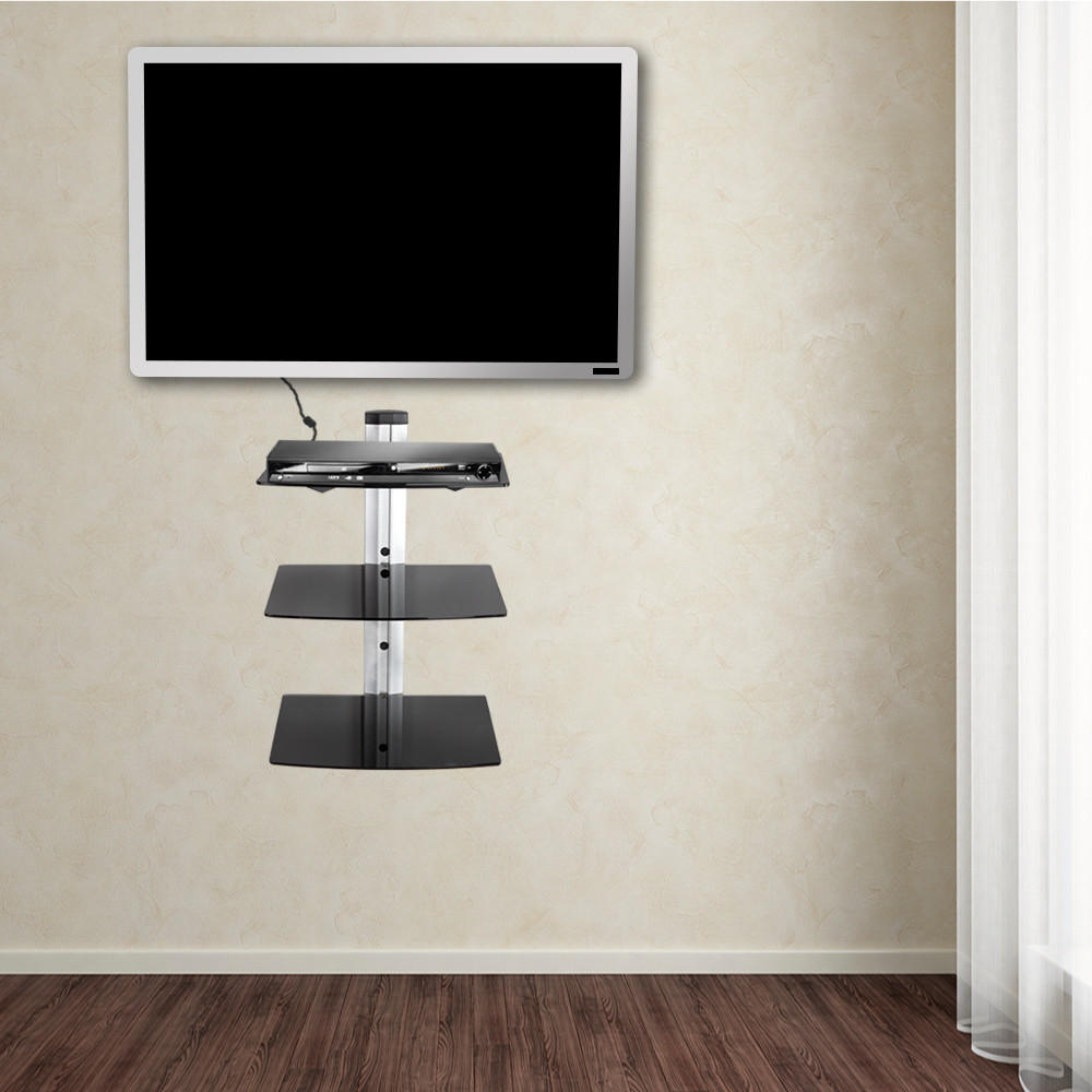 WANDREGAL ,80 x 42 x 34 cm,schwarz - Schwarz, Metall (34/80/42cm) - tectake