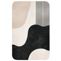 WC-VORLEGER Abstrakt - Japandi - Beige - Modern WC Teppich 50x80 cm - Beige, Kunststoff/Textil (50/1cm) - OnlyWow
