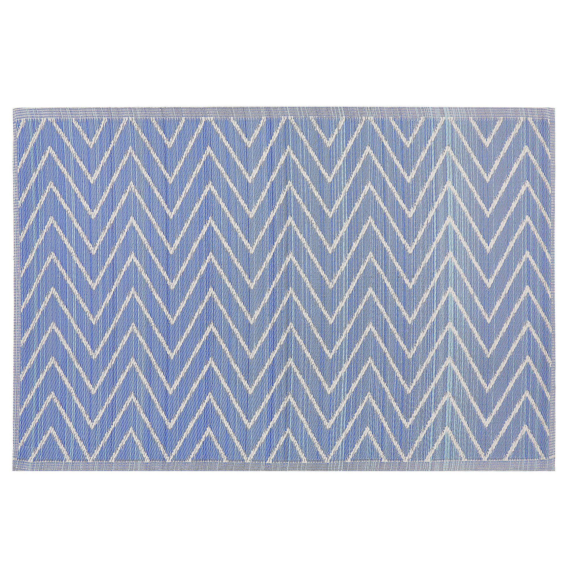 OUTDOOR-TEPPICH Balotra 180/120 cm - Blau, Kunststoff (120/180cm) - Beliani