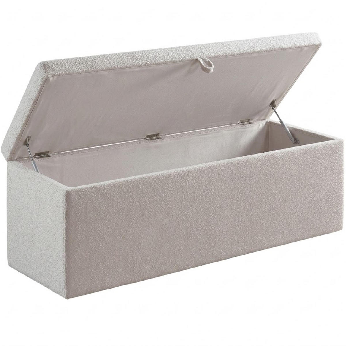 BETTBANK COMO 140/43/43 cm, Beige, Aufklappbar, mit Stauraum - Beige/Schwarz, Holz/Kunststoff (140/43/43cm) - Consilio Concept