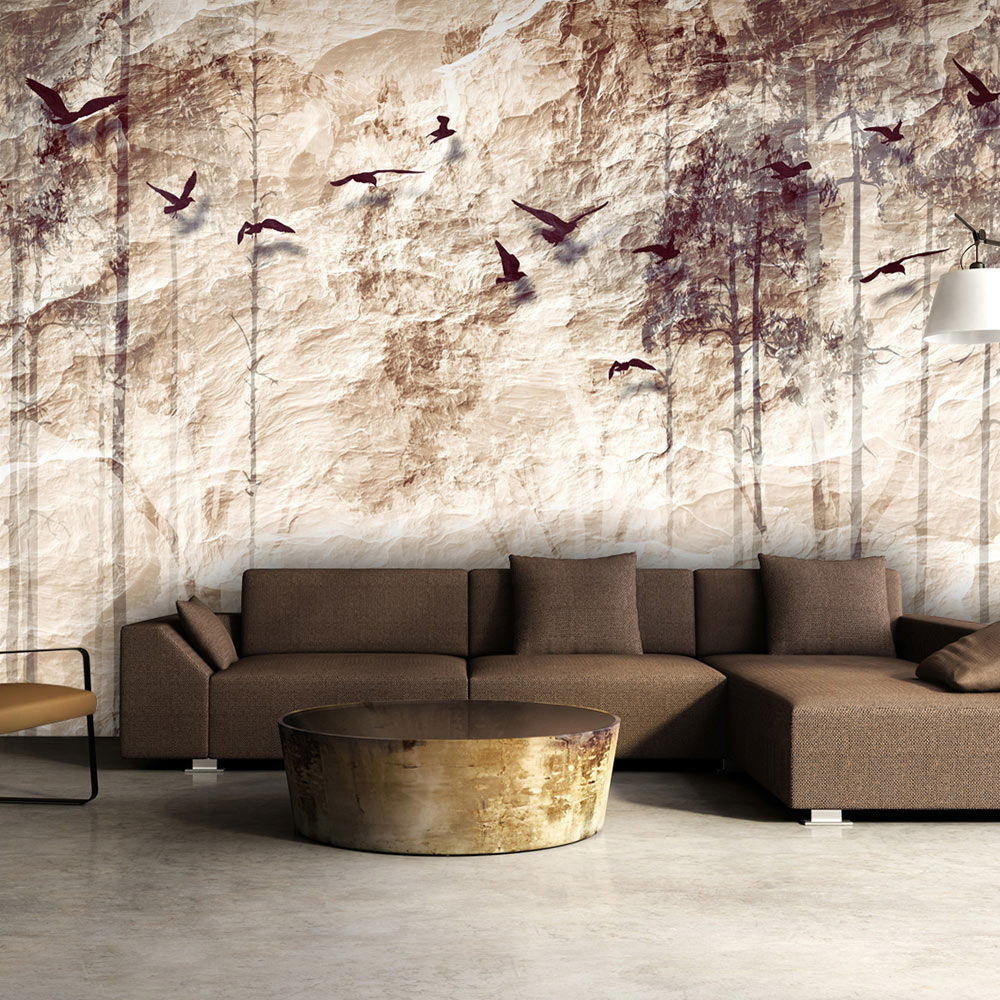 VLIESTAPETE Beige 250/175 cm - Beige/Schwarz, Textil (250/1cm) - KUNSTLOFT