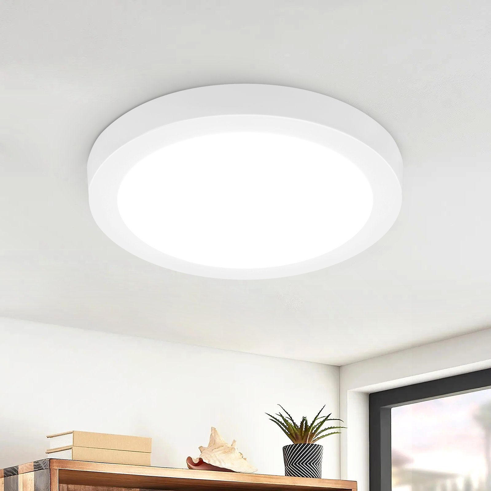 LED-DECKENLEUCHTE Robert 23/23/3.2 cm - Weiß, Kunststoff (23/23/3.2cm) - Nettlife