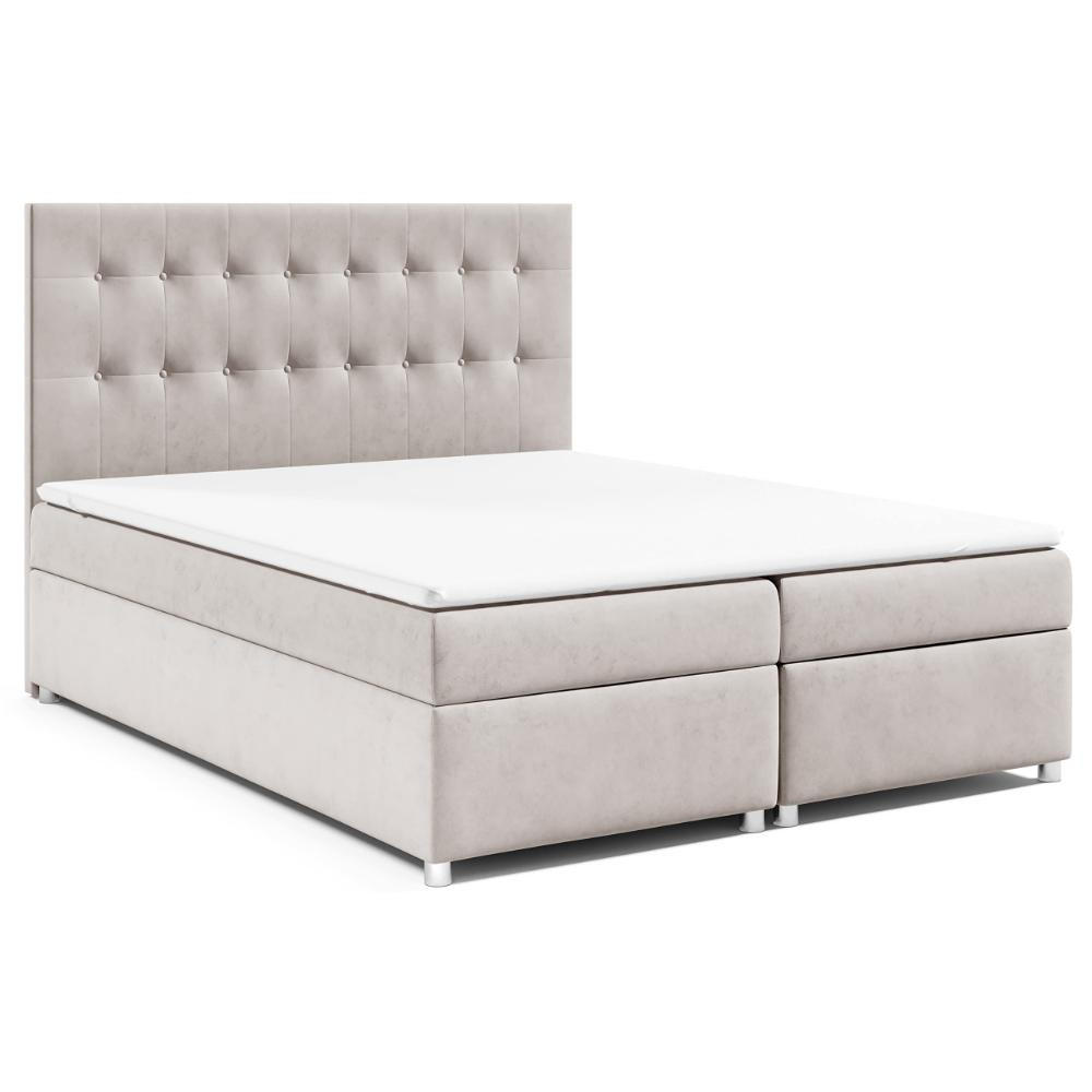 BOXBETT mit Bettkasten Trinity K-6 Bonellfederkern - Creme, Holz/Holzwerkstoff (200/200cm) - Best For Home