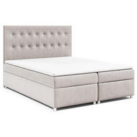 BOXBETT mit Bettkasten Trinity K-6 Bonellfederkern - Creme, Holz/Holzwerkstoff (200/200cm) - Best For Home