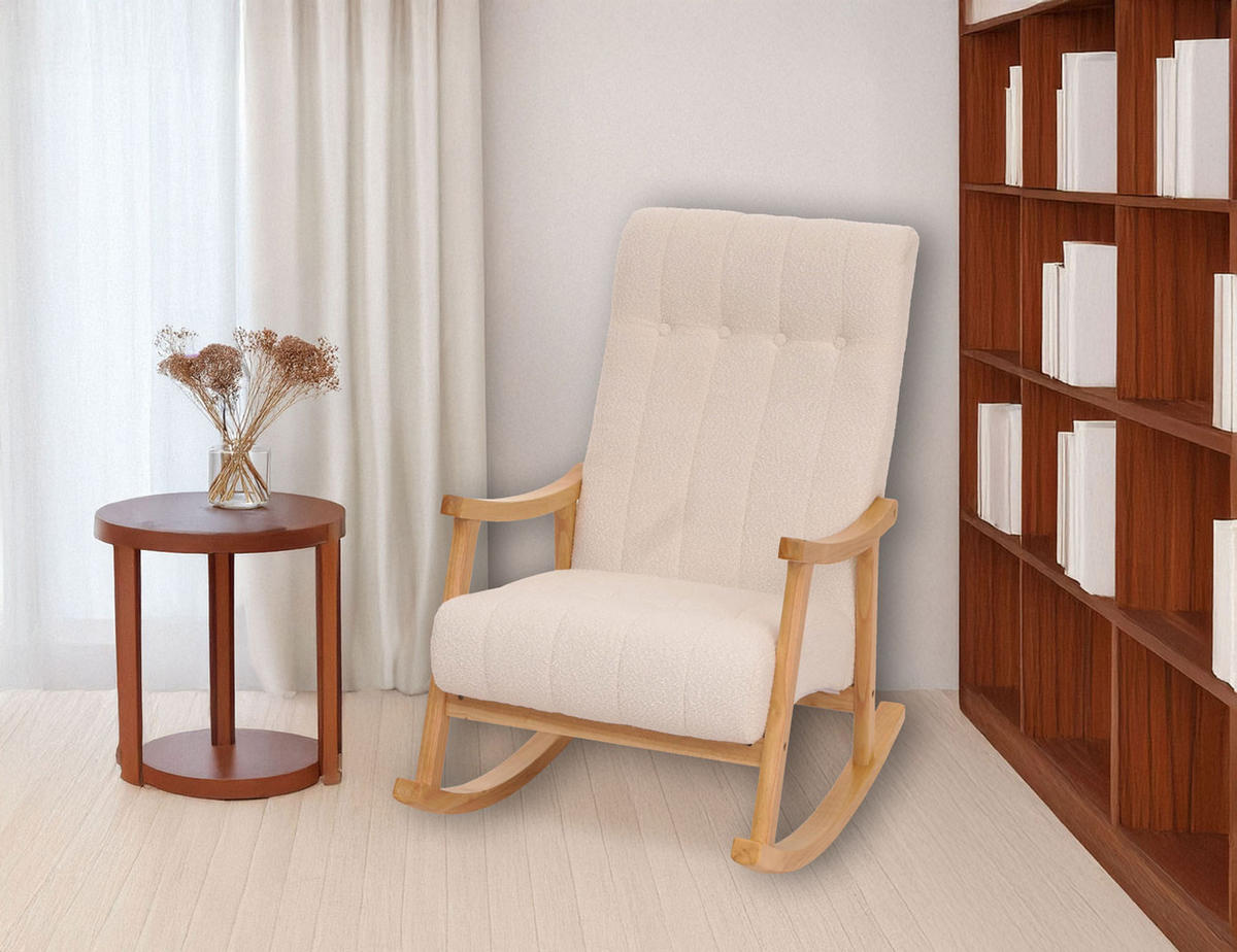 SCHAUKELSTUHL Cremeweiß - Weiß, Textil (64/97/85cm) - MCW