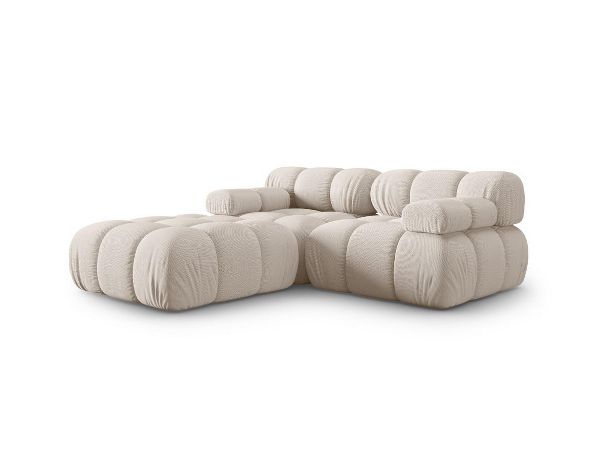 SOFA modular Bellis aus 3D-Stoff leichtes beige 3 Sitzplätze - Creme, Textil (188/70/188cm) - Micadoni