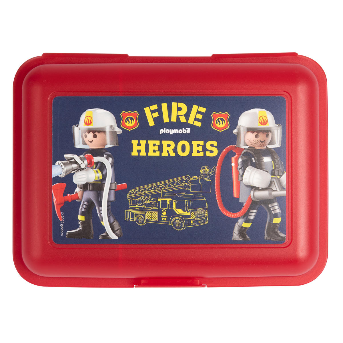 BROTDOSE Playmobil City Action Feuerwehr Rot 17,5 x 12,8 x 6,9 cm - Rot, Kunststoff (17.5/6.9/12.8cm) - Playmobil