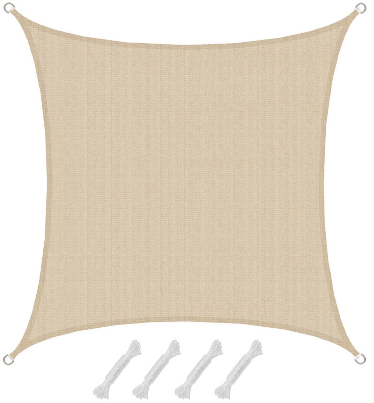 SONNENSEGEL Luftdurchlässig 300 cm Beige - Beige, Kunststoff (300/300cm) - Amanka