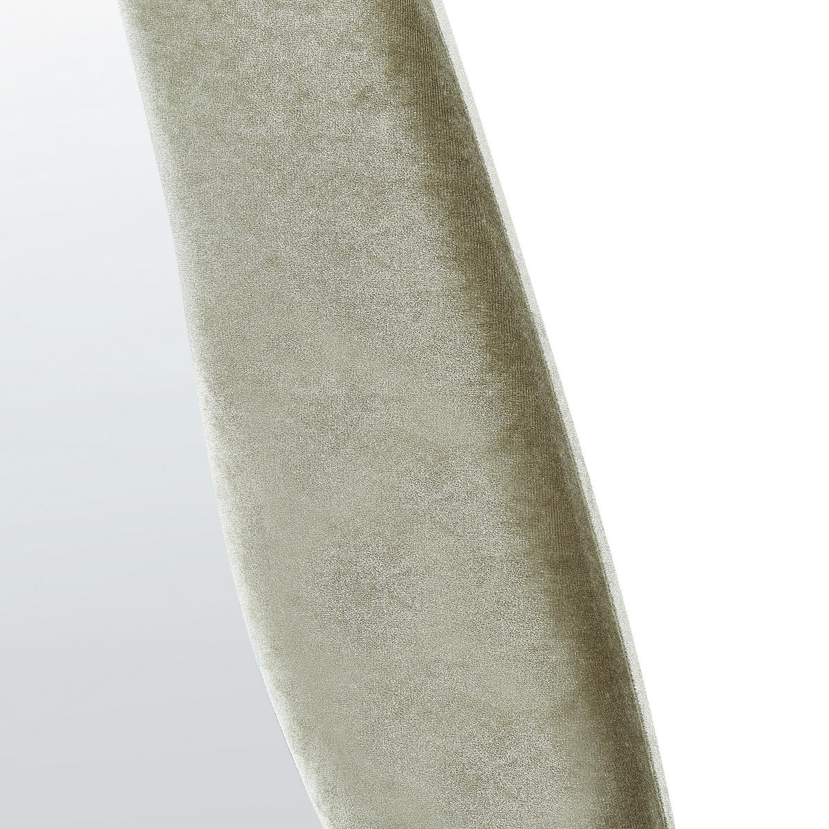 WANDSPIEGEL Samtstoff olivgrün asymmetrisch 57/160 cm Reigny - Grün, Textil (57/160/4cm) - Beliani