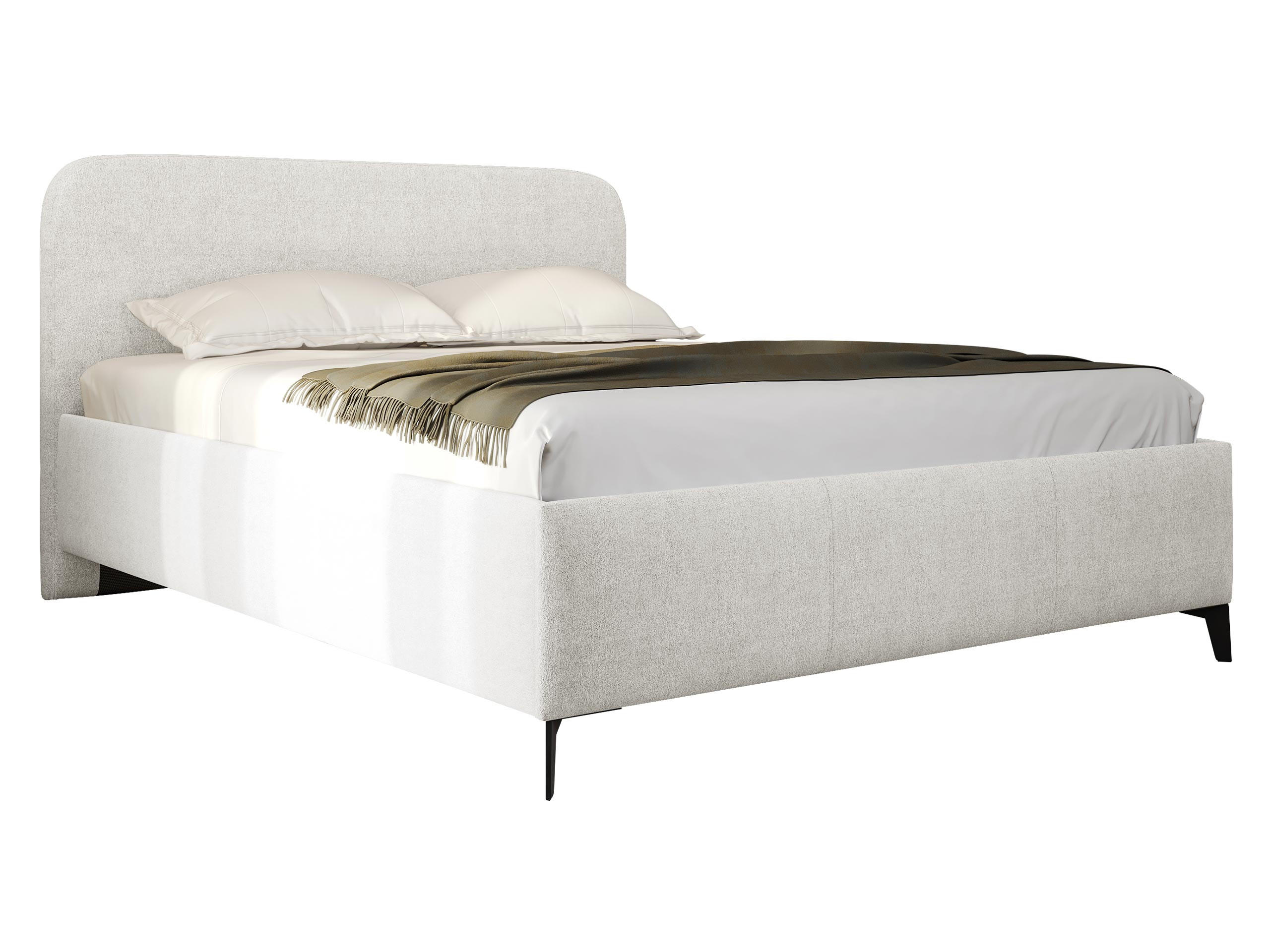 POLSTERBETT Holly - Creme/Schwarz, Holz/Textil (140/200cm) - MIRJAN24