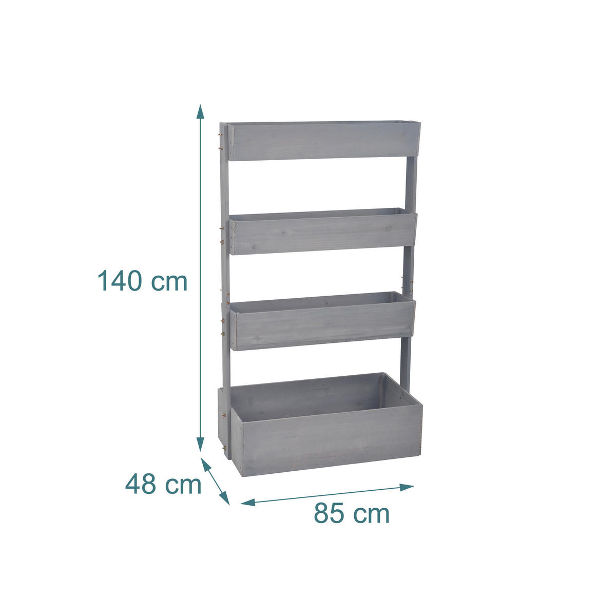 VERTIKALBEET - Braun, Holz/Textil (85/140/48cm) - Relaxdays