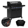 GASGRILL PLATINUM YAMARA DARK 6+2 Set - Schwarz, Metall (159/117/55cm) - TAINO