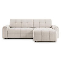 ECKSOFA Simolla Creme rechts - Creme/Schwarz, Kunststoff/Textil (180/268cm) - Selsey