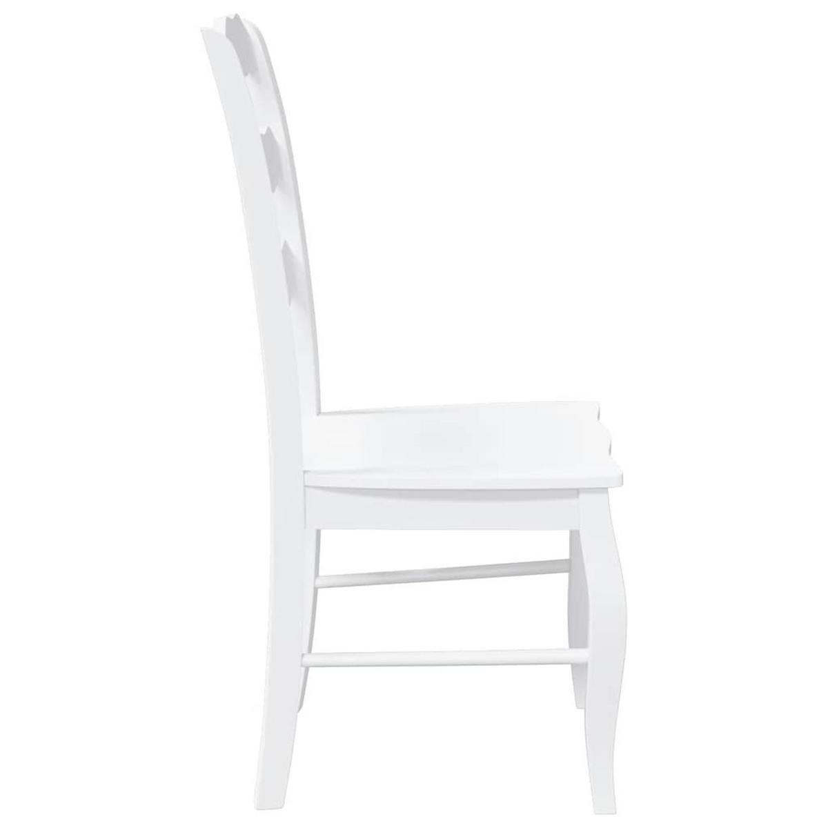 ESSZIMMERSTÜHLE Resz 2er-Set Weiß - Weiß, Holz (48/99/53.5cm) - DELUKE