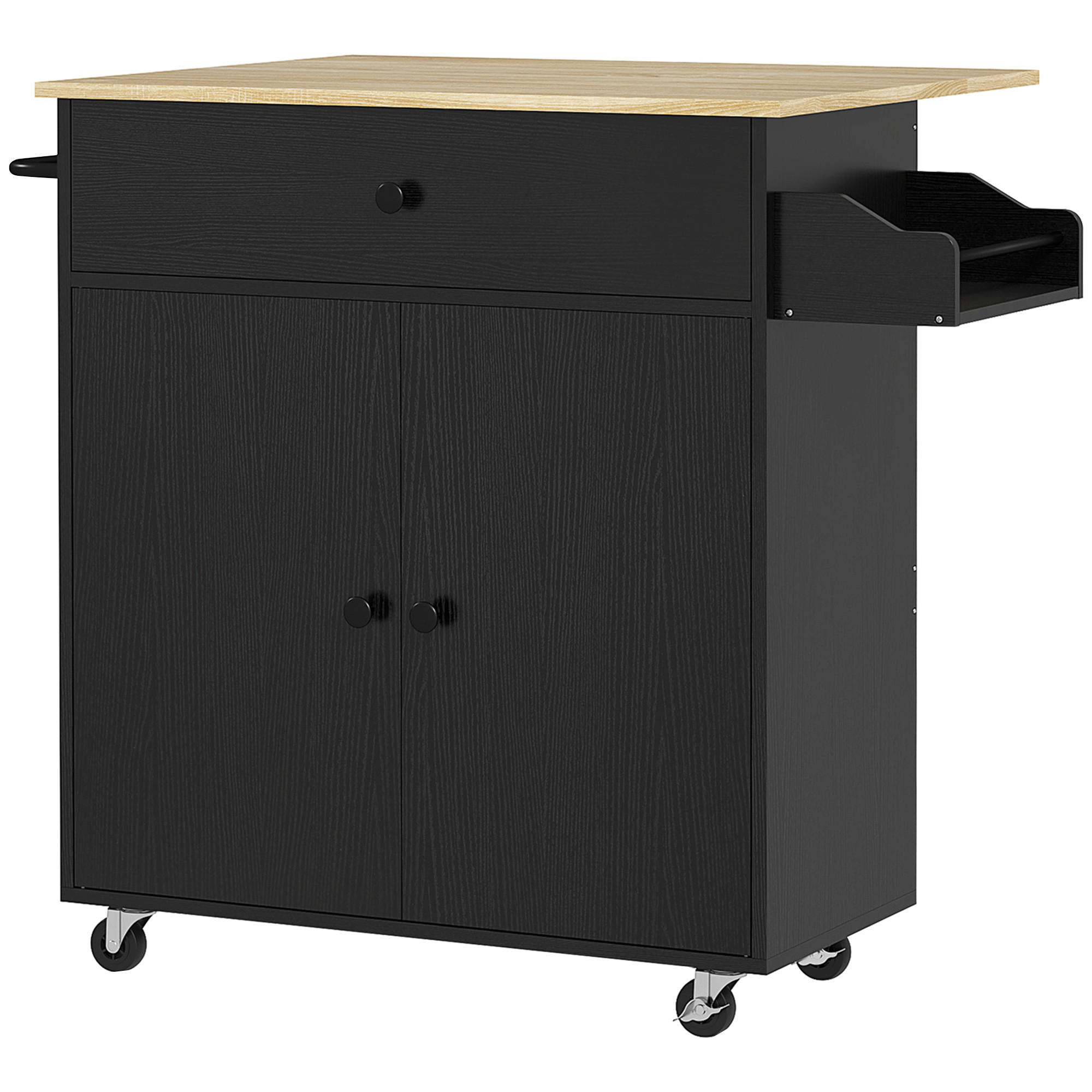 Homcom Kücheninsel Schwarz 42x87x106 cm