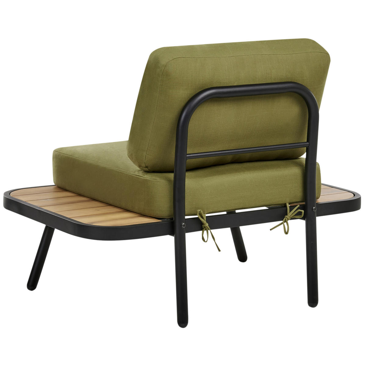 LOUNGE-SET 4-Sitzer Grün Minozzo - Hellbraun/Schwarz, Holz - Beliani