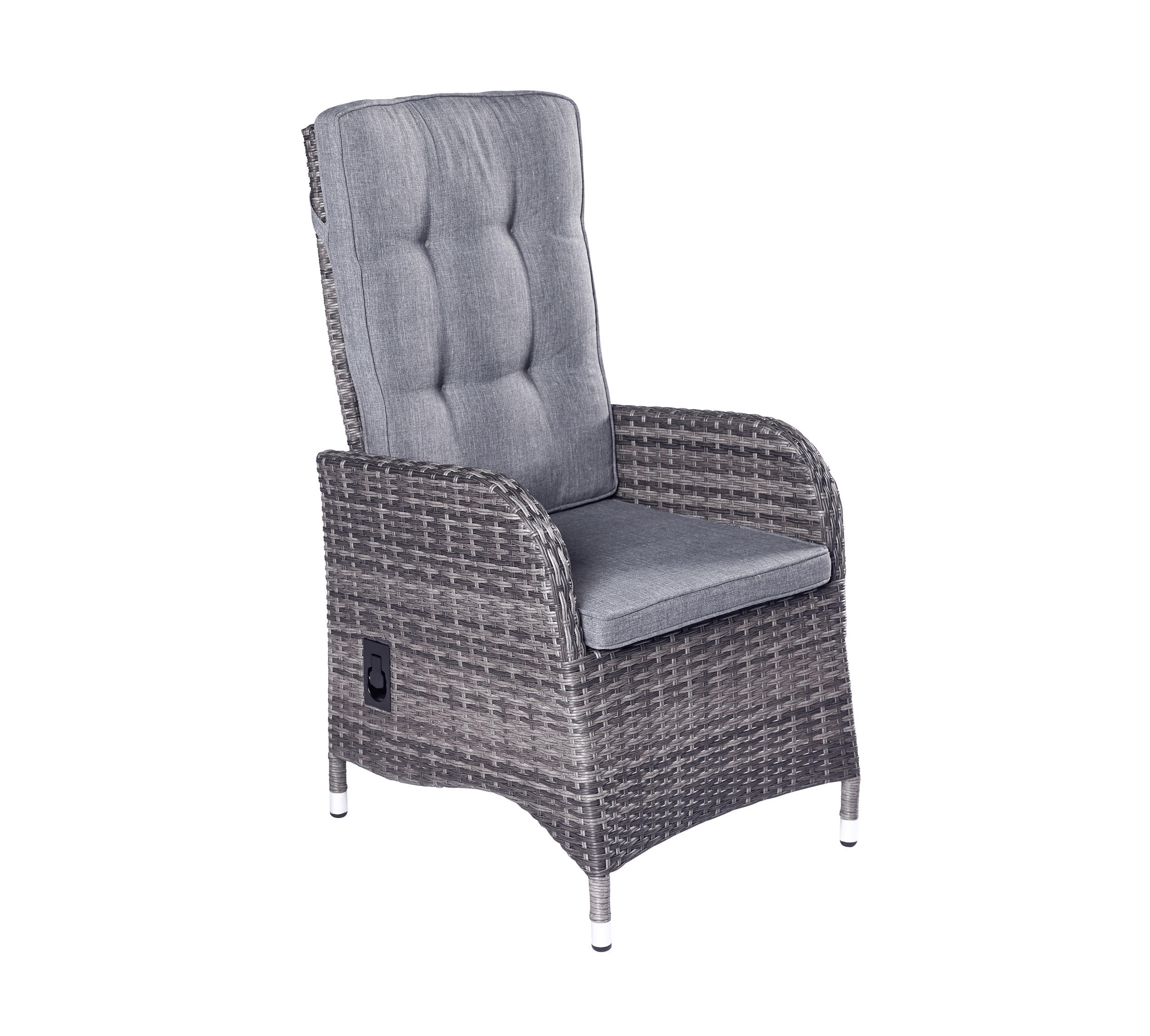 GARTENSTUHL Denver 57x61x112 cm, Polyrattan, Grau - Grau, Kunststoff (57/112/61cm) - dasmöbelwerk