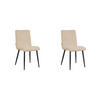ESSZIMMERSTUHL Sam Beige 45/57/86 cm 2er-Set - Hellbraun, Textil (57/86/45cm) - LABEL51