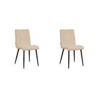 ESSZIMMERSTUHL Sam Beige 45/57/86 cm 2er-Set - Hellbraun, Textil (57/86/45cm) - LABEL51