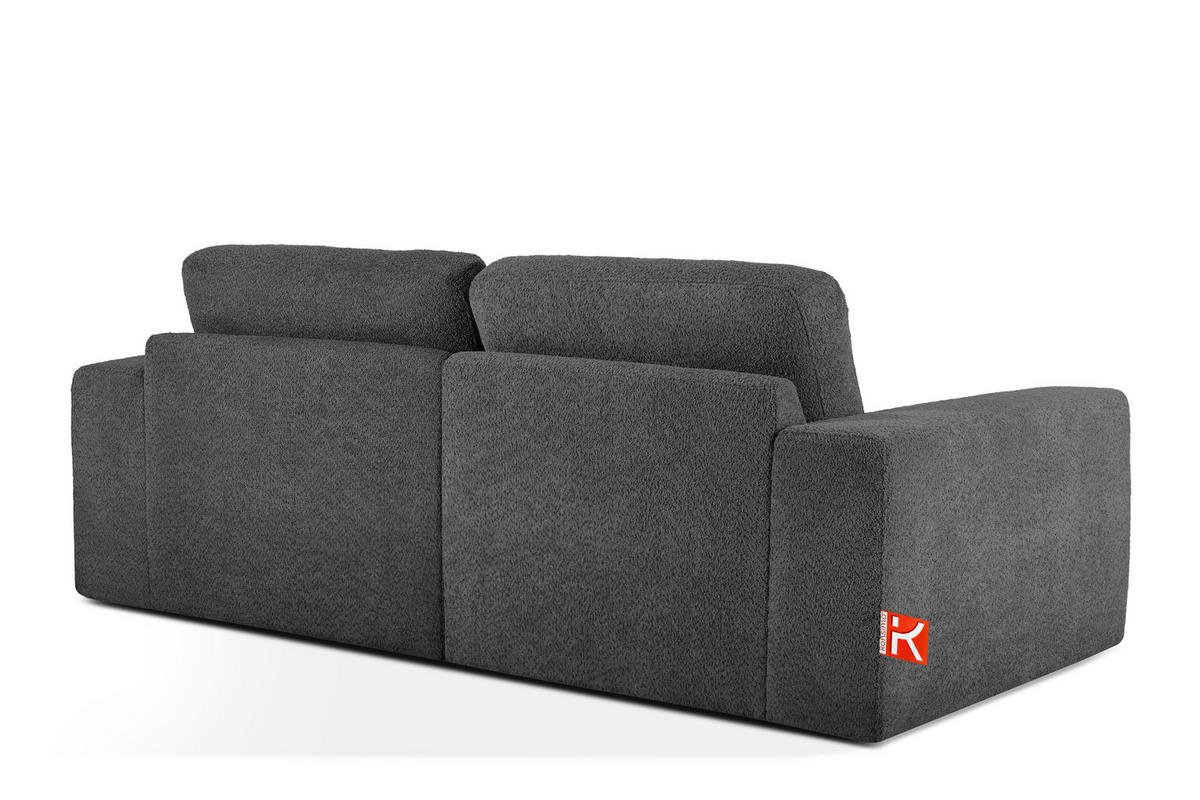2-SITZER SOFA ZUCCO, Graphit - Graphitfarben, Holz/Holzwerkstoff (212/85/100cm) - KONSIMO®