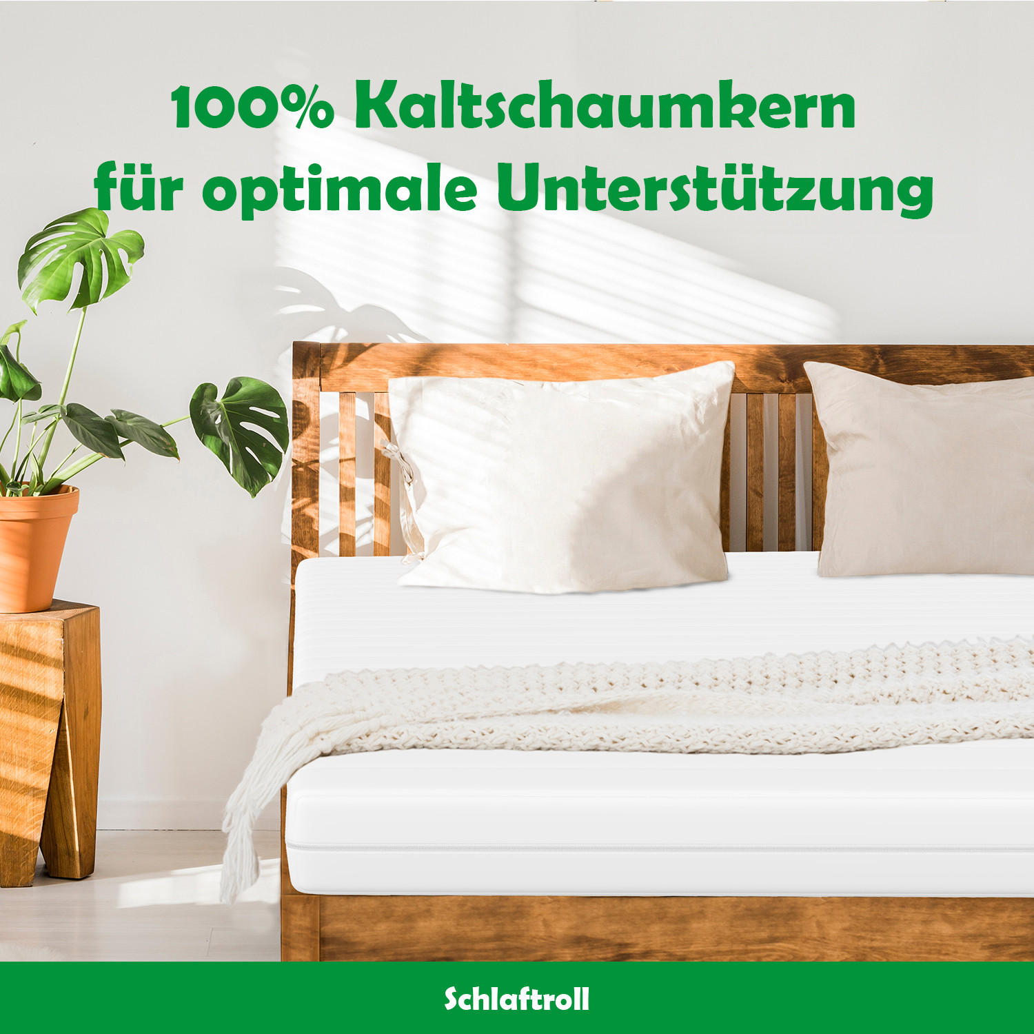 Thumbnail - Schlaftroll 7-Zonen, Weiß, Textil, H2 + H3, Rechteckig, 140x190 cm, Oeko-Tex® Standard 100, Schlafzimmer, Matratzen Shop...