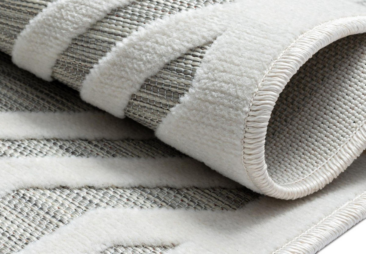 OUTDOORTEPPICH Fantasia Hellgrau,Silberfarben,Creme 160/230 cm - Hellgrau, Textil (160/230cm) - My-Rug