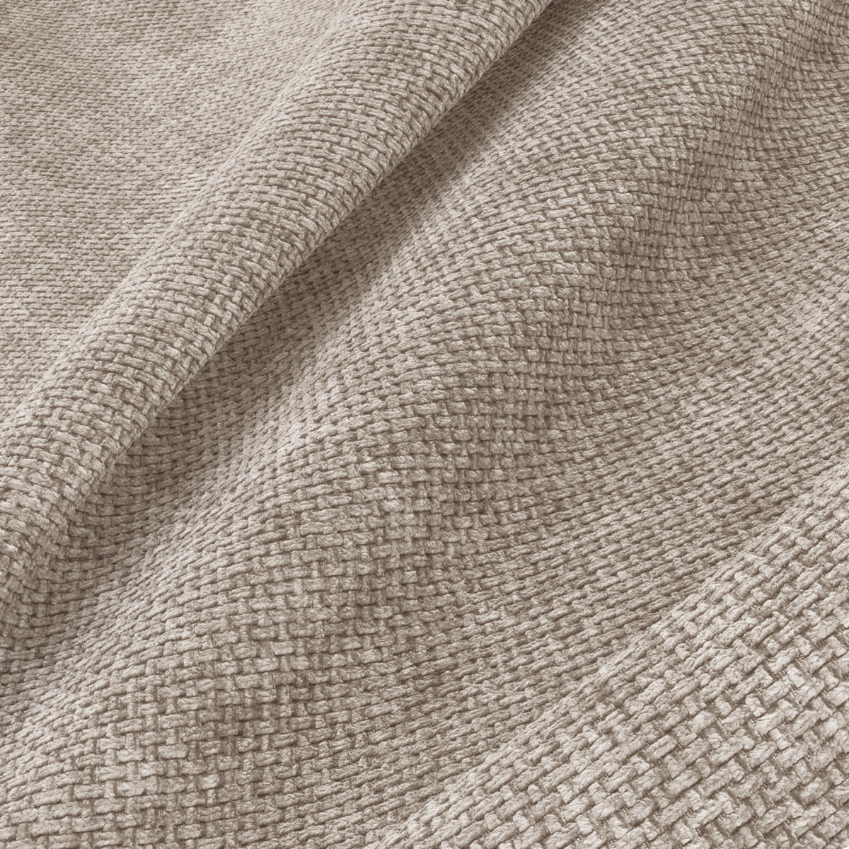 ECKSOFA (links) HANA Strick-Samt Taupe 260cm - Taupe, Textil (260/155cm) - Premium Interiors