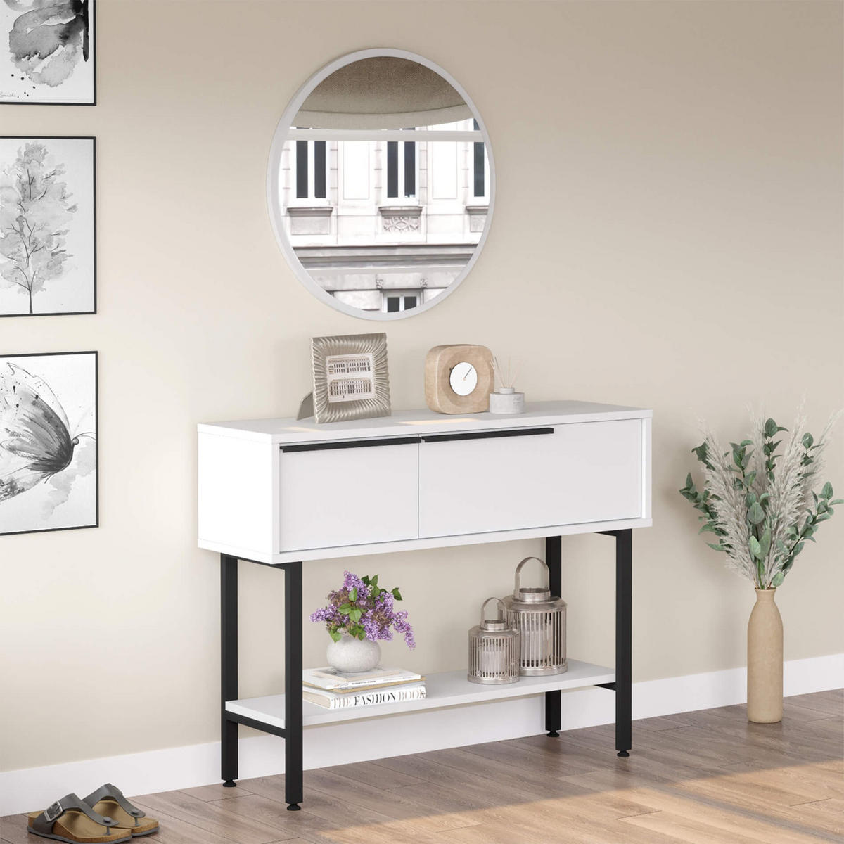 KONSOLENTISCH 100/29,5/76 cm - Weiß, Holz (29.5/76/100cm) - Mobili Rebecca