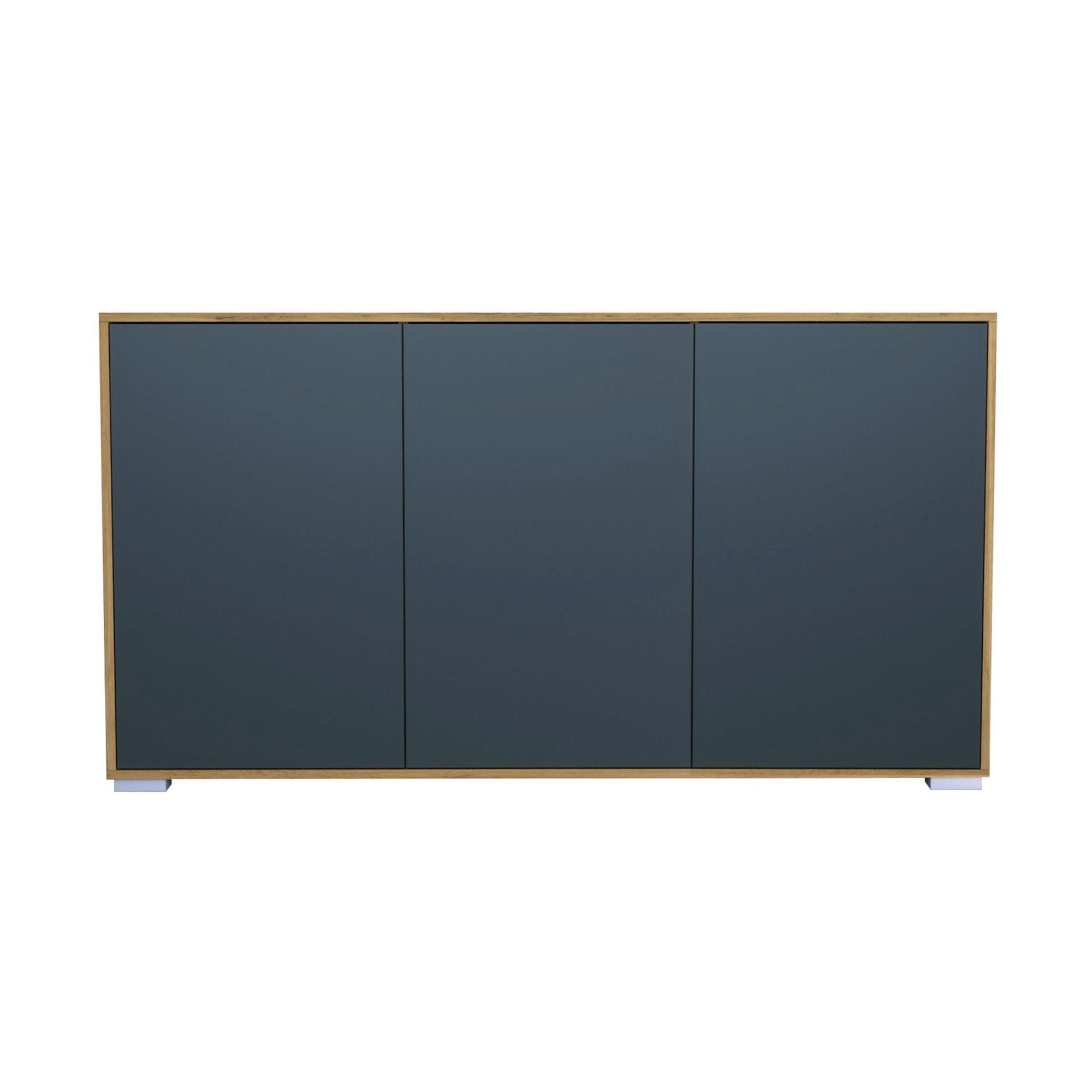 SIDEBOARD Elena, Kommode mit Push-to-Open, Made in Germany, Moderner Schrank, Eiche Evoke/Anthrazit matt (152,5 x 83 x 37 cm) - Anthrazit, Holzwerkstoff (152.5/83/37cm) - InnoFurn