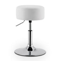 HOCKER Tonia weiß höhenverstellbar ideal für Schminktisch - Weiß, Textil (38.5/64/38.5cm) - Juskys