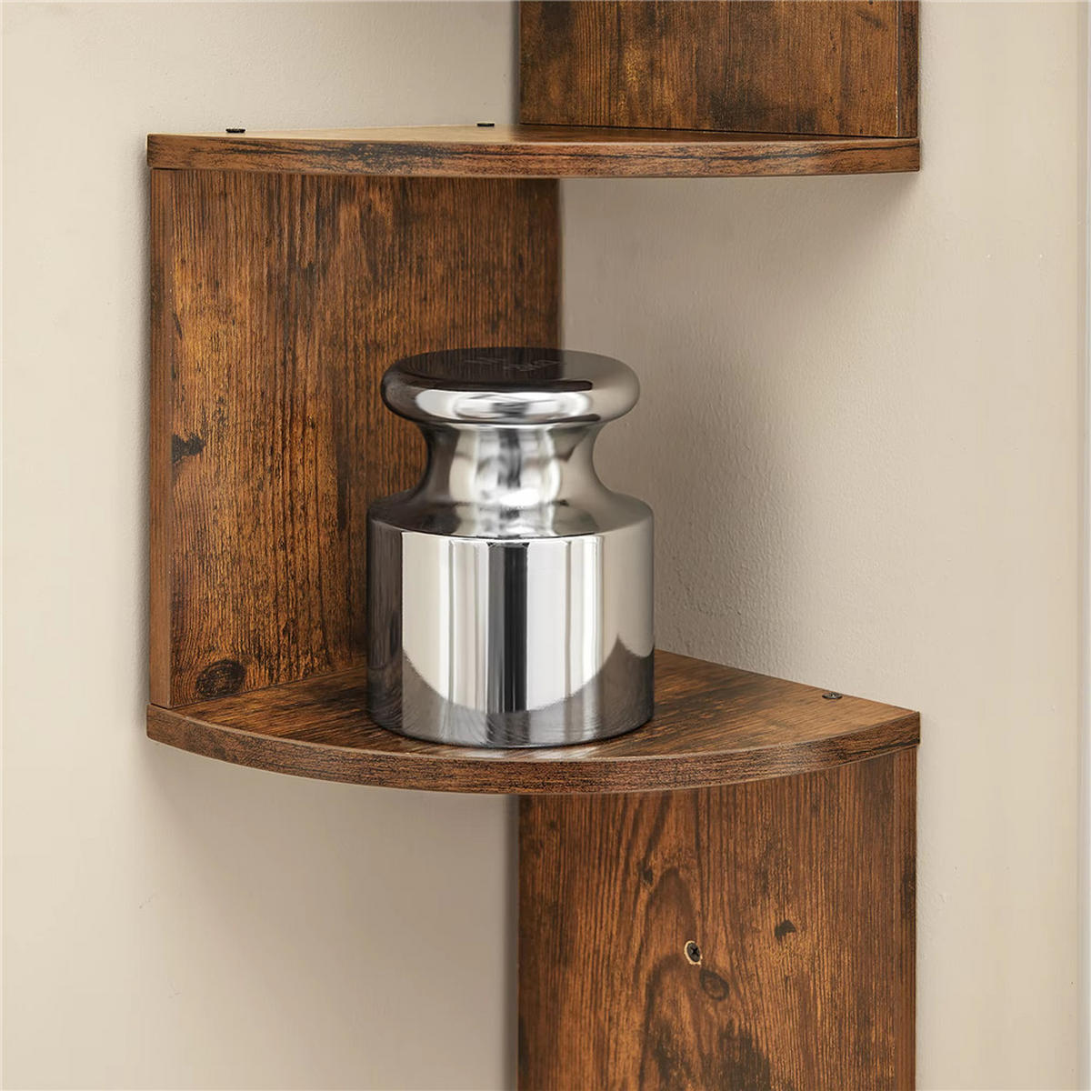 ECKREGAL 20x126x20 cm Wand Ecke Regal - Braun, Holz (20/127/20cm) - Kaket