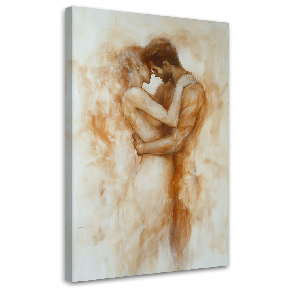 WANDBILD nacktes paar liebt beige - Beige, Textil (40/60cm) - Feeby