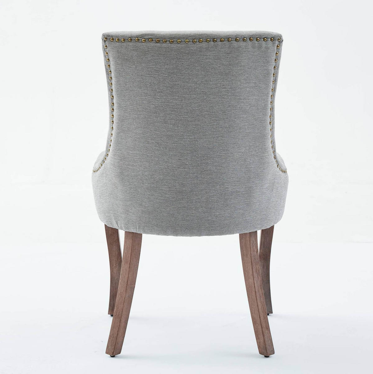 ESSZIMMERSTUHL 2er-Set mit hoher Rückenlehne Chenille Gray - Grau, Holz (55/92.5/61cm) - Meubliv