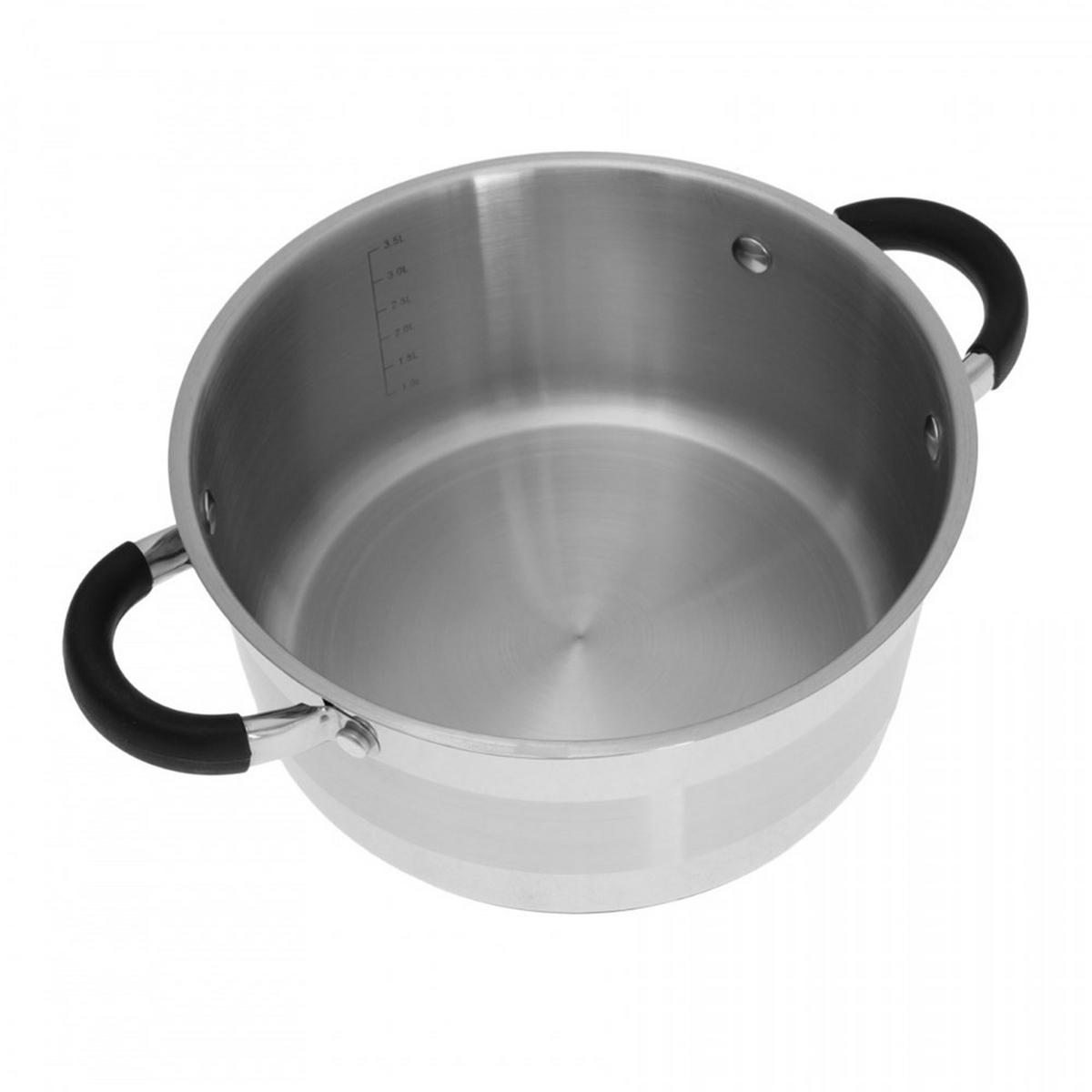 TOPF Silber 22/22/11 cm KH4345 - Silberfarben, Metall (22cm) - Kinghoff 