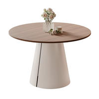 AUSZIEHTISCH BASE 120-196/76 cm, Kaschmir / Franklin-Nussbaum - Kaschmir/Nussbaumfarben, Holzwerkstoff/Metall (120/120/76cm) - Idohome