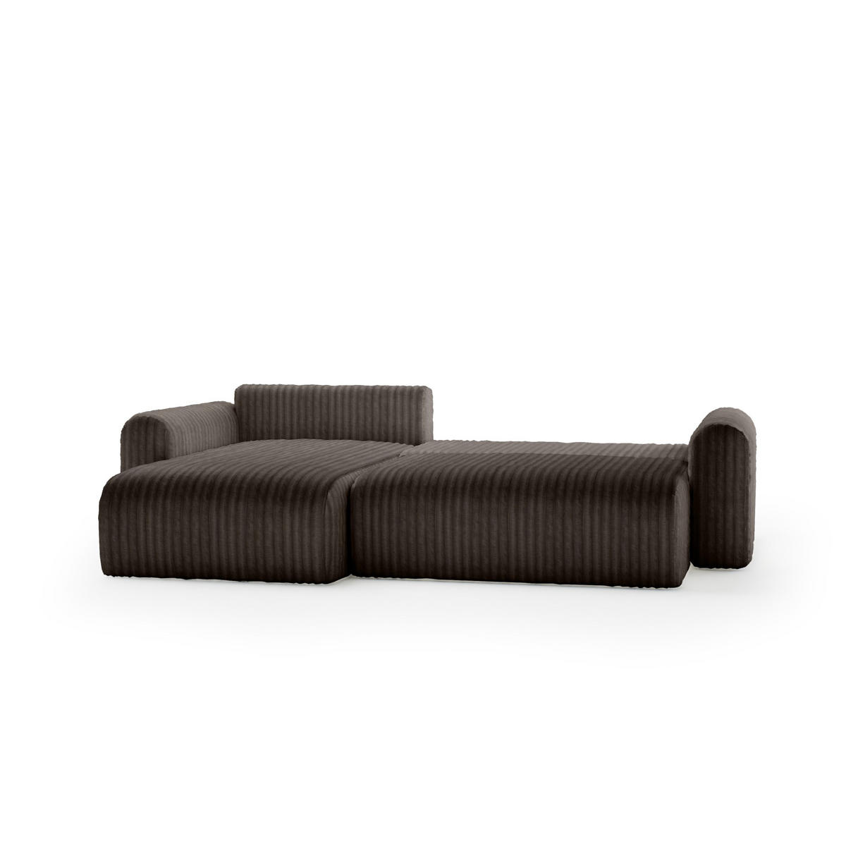 ECKSOFA mit Schlaffunktion Emmen, Dunkelbraun - Dunkelbraun, Textil (286/100cm) - Fedve
