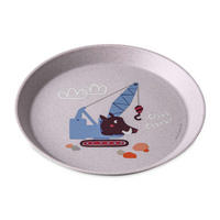 KINDERTELLER Dreams Organic grey 20,5/20,5/2 cm - Grau, Kunststoff (20.5/2/20.5cm) - KOZIOL