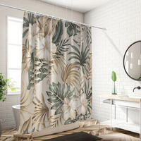 DUSCHVORHANG tropisch Polyester wasserdicht maschinenwaschbar mit Haken Dekoration Badezimmer - Multicolor, Textil (180/180cm) - MCBOSON