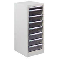 SCHUBLADENCONTAINER Kobra mit 8 Schubladen 74x28x34cm Lichtgrau - Grau, Kunststoff/Metall (28/74/34cm) - PROREGAL