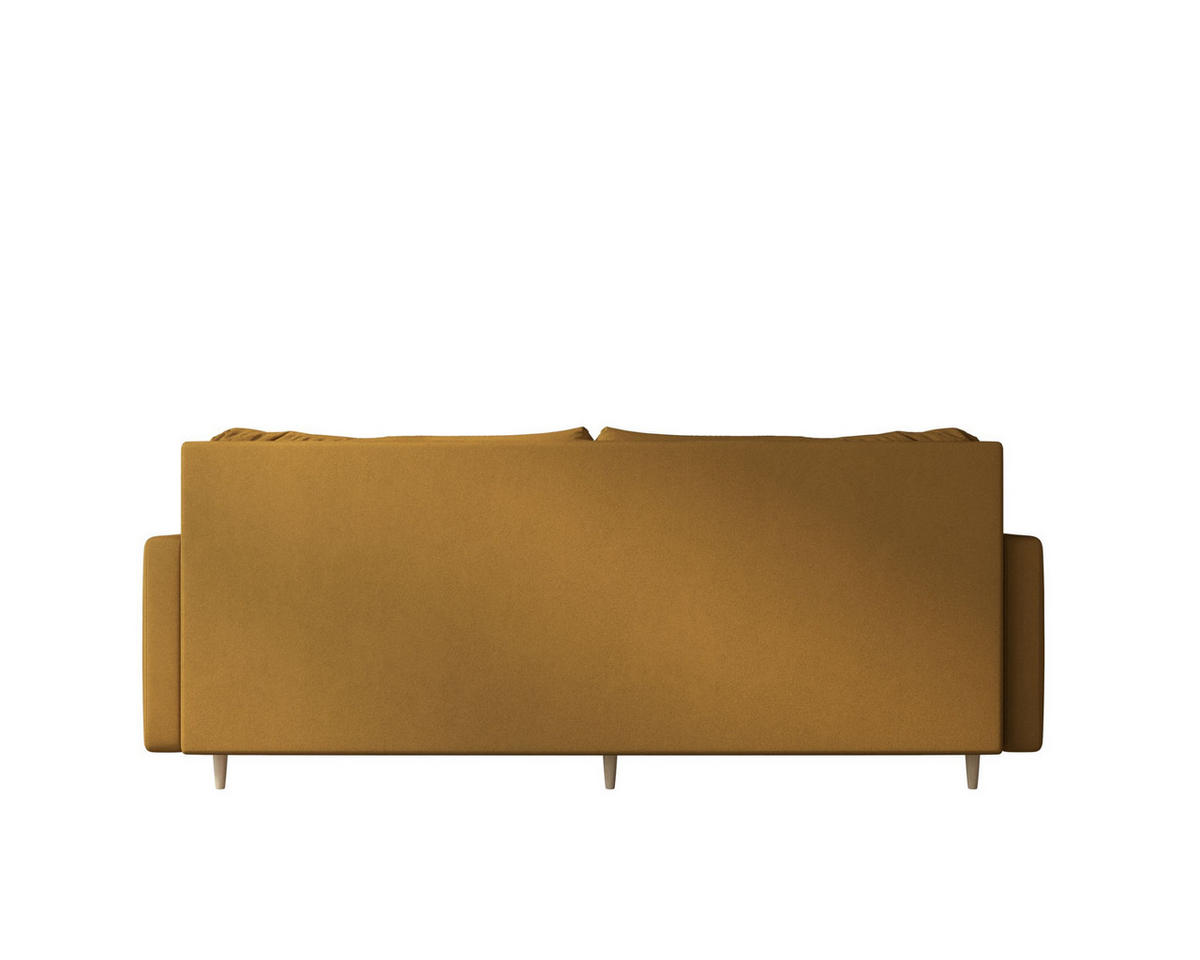 SOFA ASTRA mit Schlaffunktion ITAKA 33 mit Stauraum - Goldfarben, Textil (90/88/228cm) - Bedante