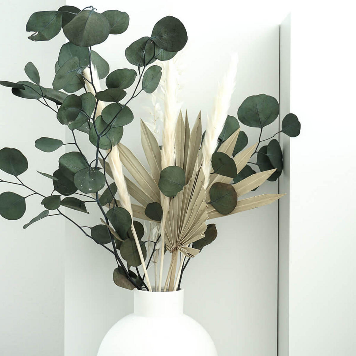 TROCKENBLUMEN Eukalyptus Popolus - der Runde Grün - Grün, Naturmaterialien (65cm) - Lykke & You