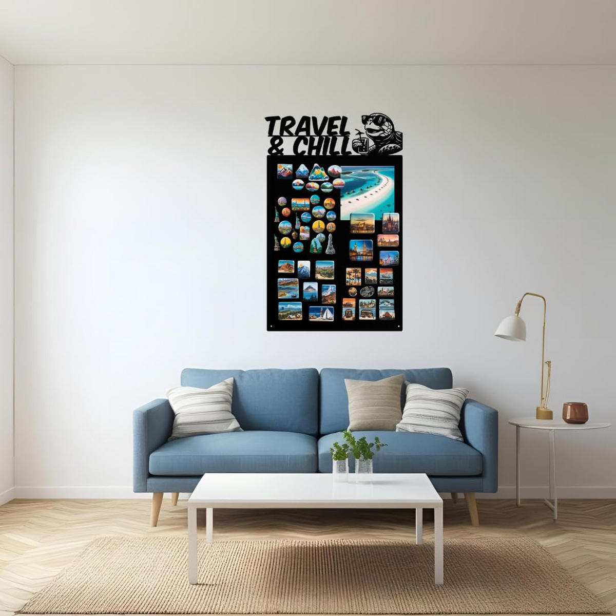 MAGNETTAFEL Schildkröte Schwarz 50x80 cm - Schwarz, Metall (50/80/0.7cm) - ANWICAR