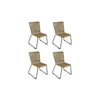 GARTENSTUHL 4ER-SET ISRA - Taupe, Textil/Metall (58/88/55cm) - SAM
