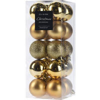 WEIHNACHTSKUGELN 20er-Set Ø 4 cm - Goldfarben, Kunststoff (7.8/19.5/7.8cm) - Home Styling Collection