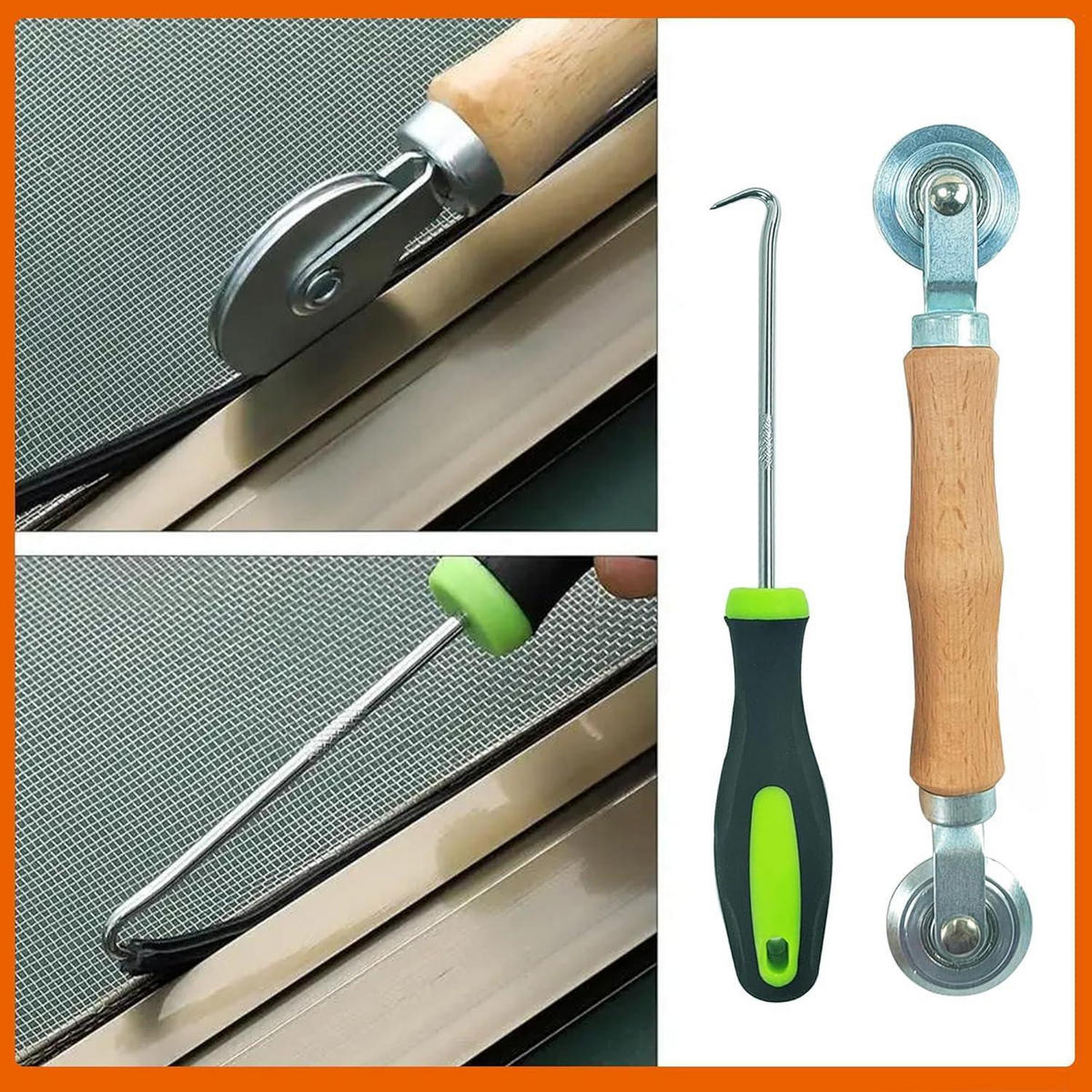 FLIEGENGITTER Werkzeug Set 4-teilig - Multicolor, Metall (30/3/20cm)