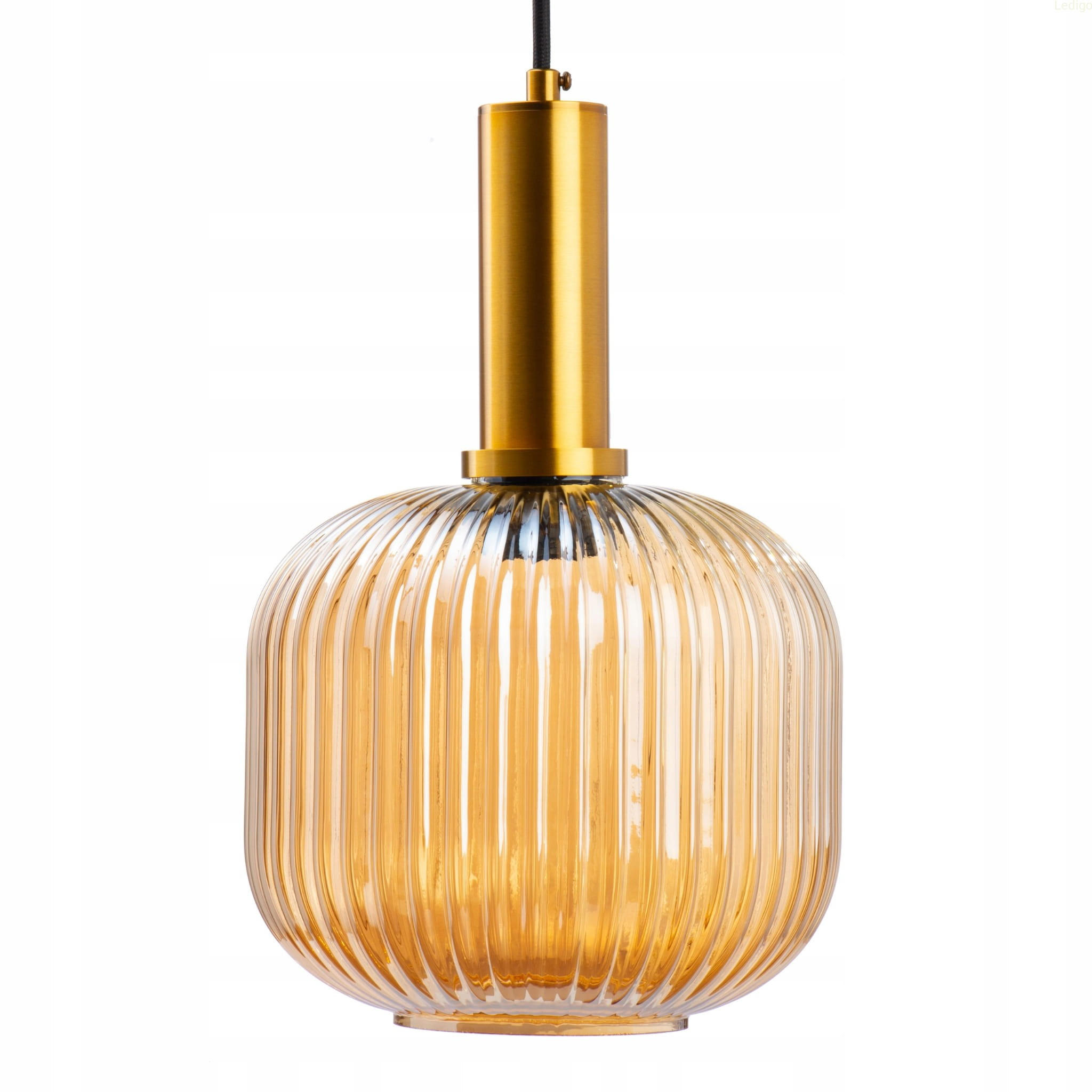 PENDELLEUCHTE Paris - Goldfarben/Schwarz, Glas/Metall (20/20/117cm)