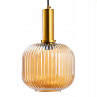 PENDELLEUCHTE Paris - Goldfarben/Schwarz, Glas/Metall (20/20/117cm)